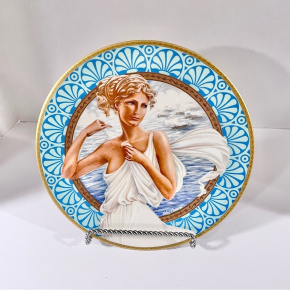 Collectors HELEN OF TROY Oleg Cassini *Legendary Women* Porcelain Wall Plate 80s - Picture 3 of 9